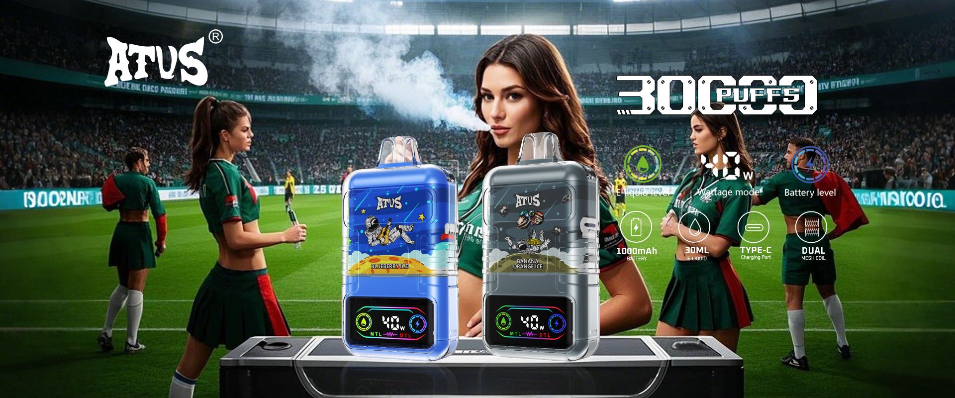 ATVS Vape | POD Dispotável Vapes kit dispositivo Fornecedor distribuidor 25000, 30000, 40000, 45000 Puffs com melhor preço