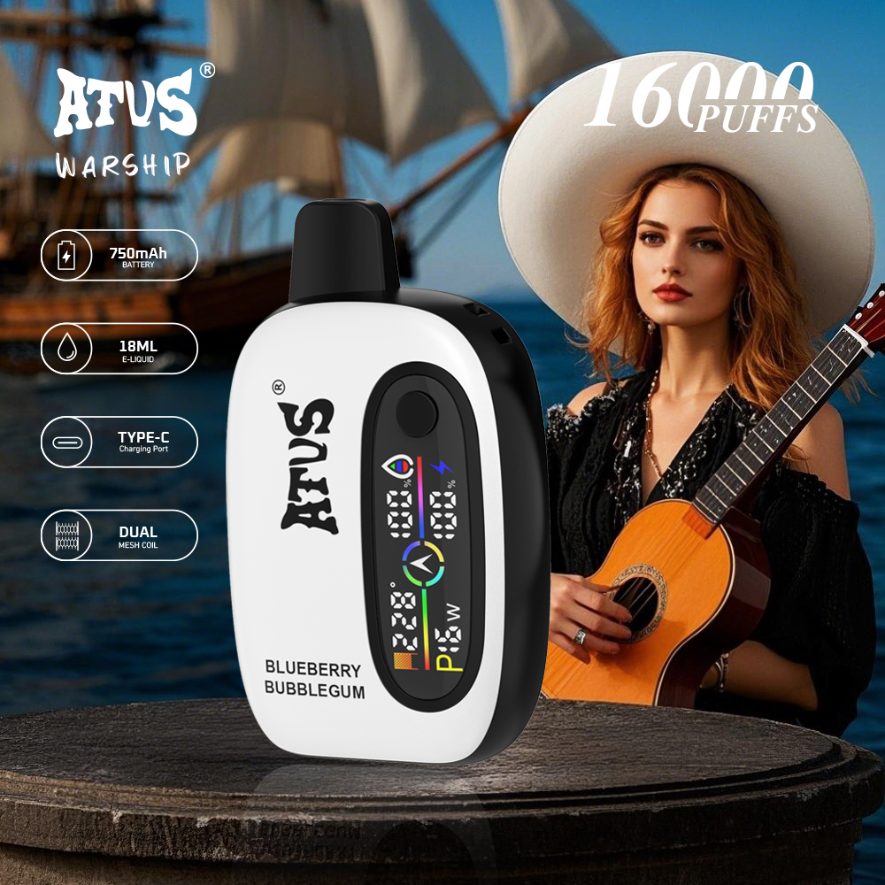 DE016 25000 Puffs Vape descartável com ecrã LED e fluxo de ar ajustável