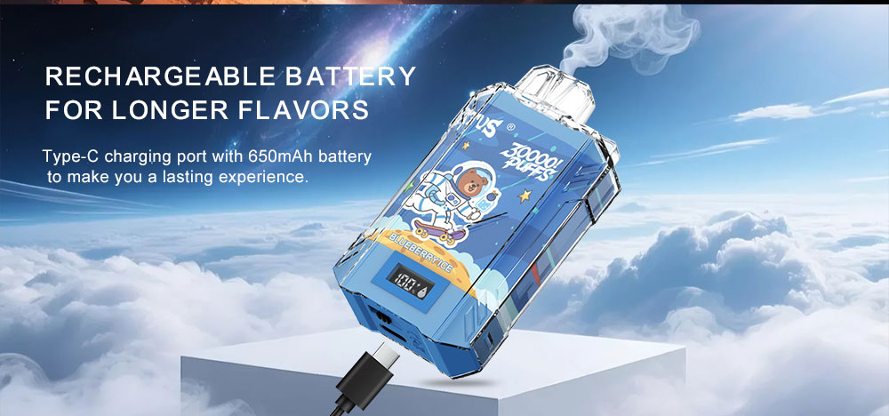 DE017 30000 Puffs Vape descartável com ecrã LED e fluxo de ar ajustável ATVS Vape