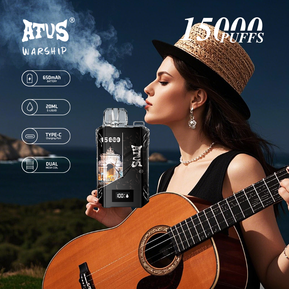 DE017 30000 Puffs Vape descartável com ecrã LED e fluxo de ar ajustável