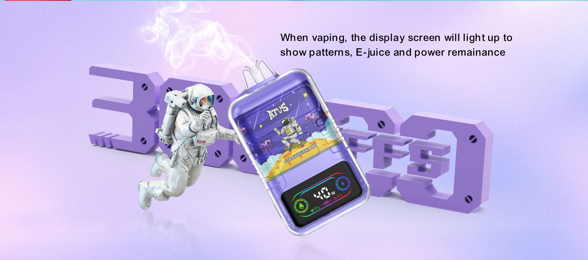 DE021 Vape Descartável 25000 Puffs com Display LED e Bobine Mesh com Duplo Fluxo de Ar MTL DTL ATVS Vape