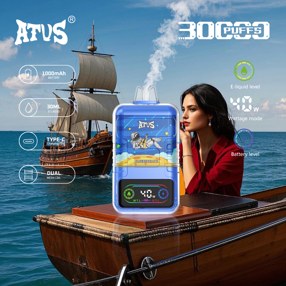 DE021 Vape Descartável 25000 Puffs com Display LED e Bobine Mesh com Duplo Fluxo de Ar MTL DTL
