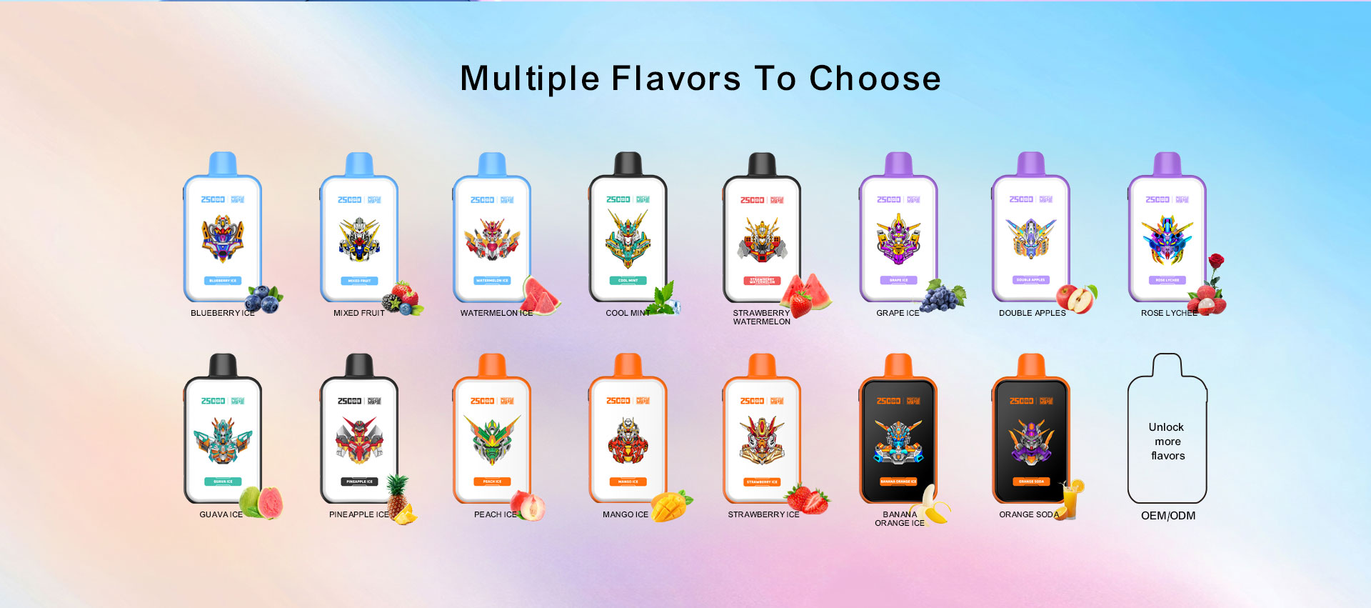 DE022 25000 Puffs 28ml Vape Descartável com Ecrã Touchscreen Recarregável e Fluxo de Ar Ajustável ATVS Vape