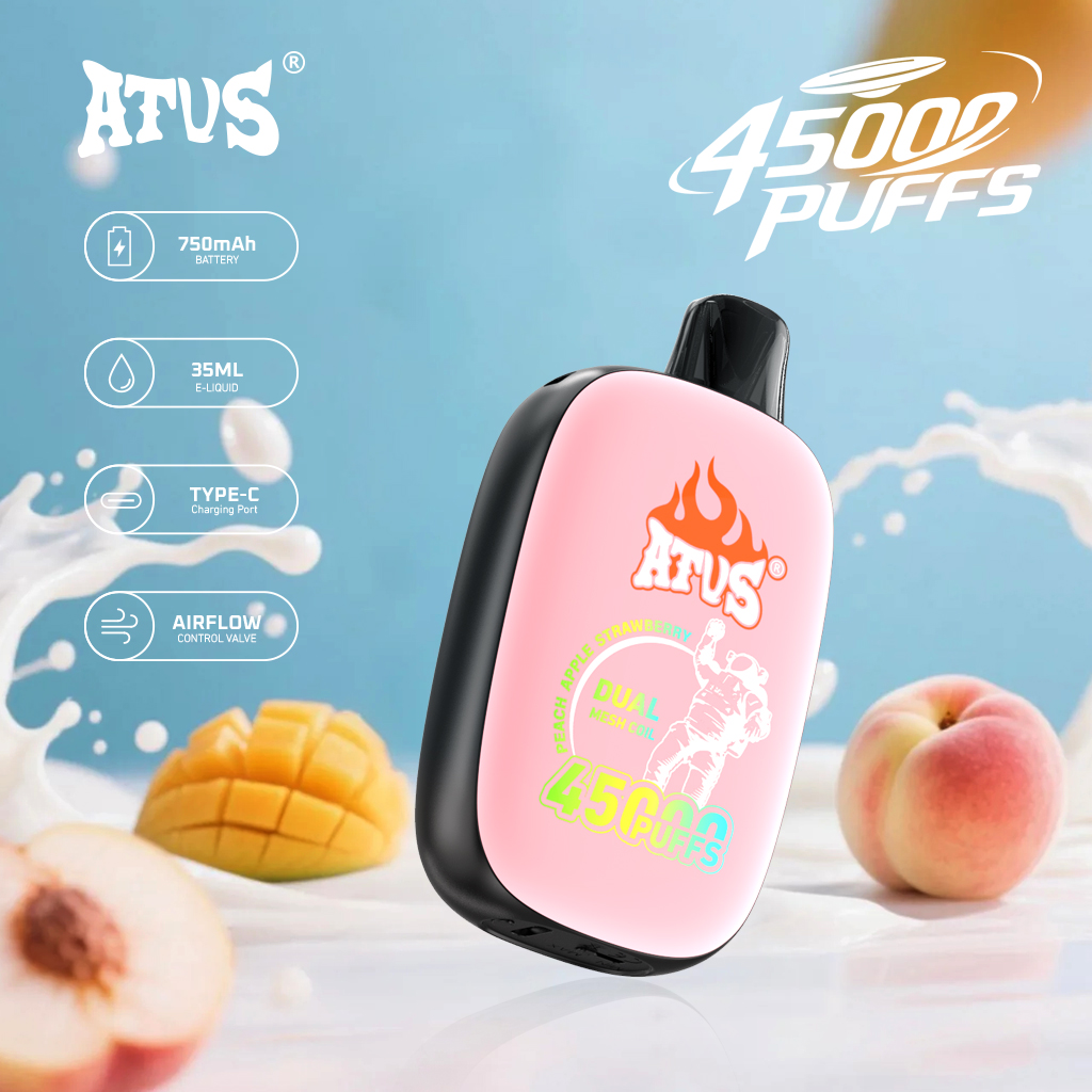 Vape Descartável Sabor Frutas 45000 puffs Bateria 750mAh Vape 45K Puffs