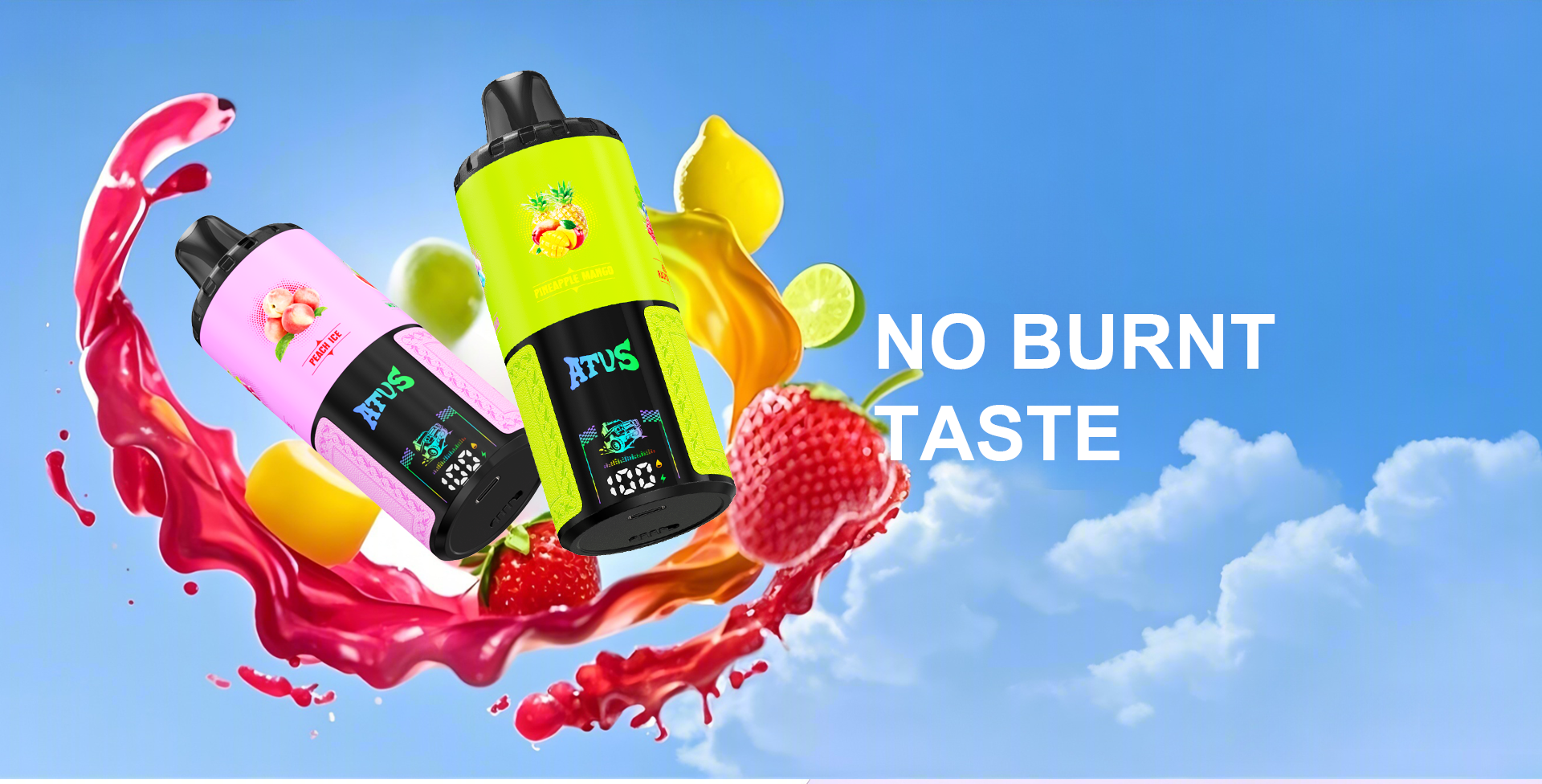 DE030 60000 Puffs Vape Descartável Quatro em Um Sabor Ajustável com Ecrã Inteligente e Carregamento Rápido ATVS Vape